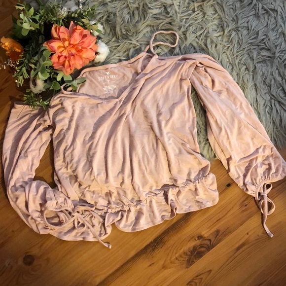 AEO Blush Pink Strappy Top - Picture 1 of 4